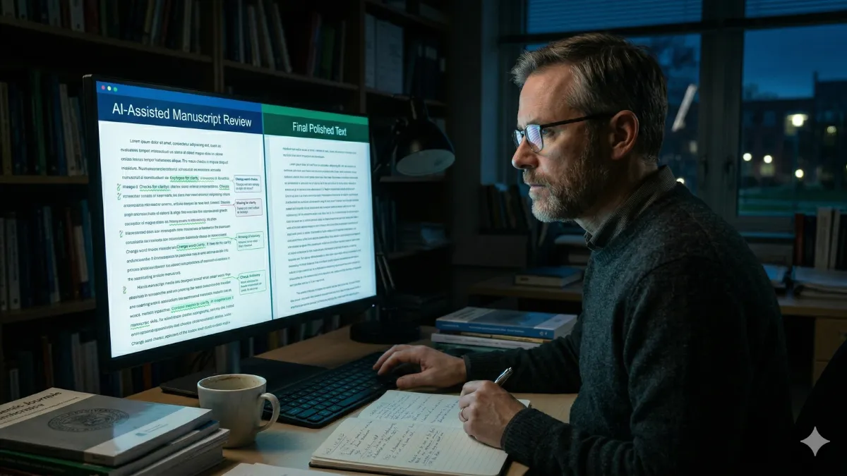 Paperpal academic writing AI tool showing grammar corrections for journal submission readiness